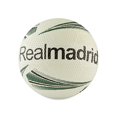 0b4369fc-08a5-4f35-a484-c7925db28475 توپ فوتبال لاستیکی باشگاهی طرح ریال مادرید سایز 4 | سفید - Image 1