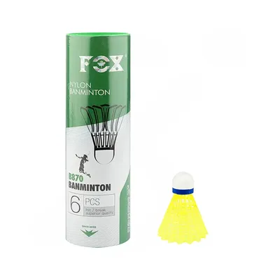 0bbf15fa-7315-4d41-9612-2d1ada55c6ce-mmedium توپ بدمینتون فاکس پلاستیکی B870 ضد باد مخصوص پارک بسته 6 عددی CHG | زرد - Image 1