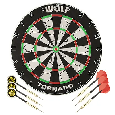 0df9c73a-3e82-4225-8576-2f450e79b10b تخته دارت سوزنی 18اینچ تورنادو میله ای wolf | مشکی - Image 1