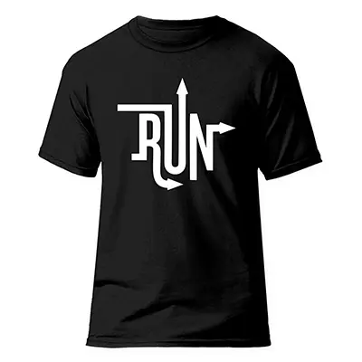 188f9d48-4103-4077-9ff4-59e9f116fdd4 تیشرت رانینگ فشن لاین RUN 4 | مشکی/سفید - Image 1