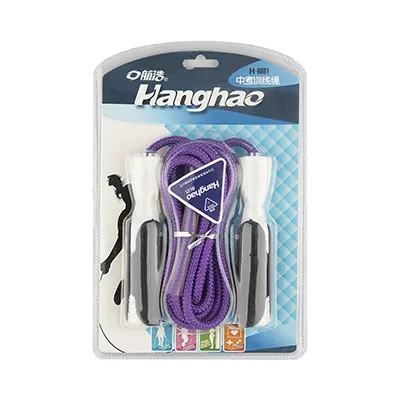 18eee2ac-ac1c-4d15-a980-ef6343bd7fbf طناب ورزشی بدنسازی Hanghao - H6601 | مشکی/بنفش - Image 1