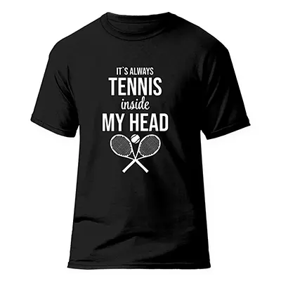 2630c15a-323f-4c2d-9ea3-170f3fc9b34f تیشرت تنیس فشن لاین TENNIS 2 | مشکی/سفید - Image 1