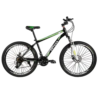 328b2cad-ccca-47ef-b309-5df21ea9564b دوچرخه مردانه ORTEGA - SHIMANO دیسکی سایز 26 | مشکی/سبز - Image 1