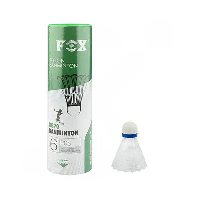 32cd3ae9-42ce-4153-bc8c-e4d0ab62db10-mmedium توپ بدمینتون فاکس پلاستیکی B870 ضد باد مخصوص پارک بسته 6 عددی CHG | سفید - Image 1