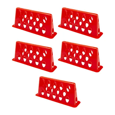3da6c8d3-43bd-4744-aa24-235290ac1e35 مانع تمرین فوتبال دیواره ای شیار دار 15 سانتیمتری بسته 5 عددی | قرمز - Image 1