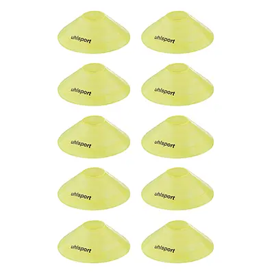 40c353f6-da01-4081-9ef6-13d438c63753 مانع تمرین فوتبال بشقابی کنز ژله ای آلشپرت بسته 10 عددی | زرد - Image 1