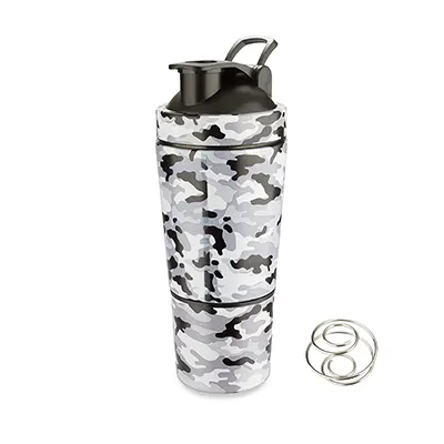 5cb22ea3-a20c-459e-94e8-9f761c4b5299 قمقمه شیکر ورزشی 600 سی سی دو تکه استیل BLENDER | طوسی - Image 1