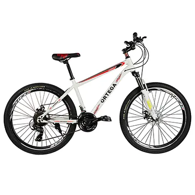 5f4fa2c3-924a-4da7-8007-397f72ed4432 دوچرخه مردانه ORTEGA - SHIMANO دیسکی سایز 26 | سفید/قرمز - Image 1