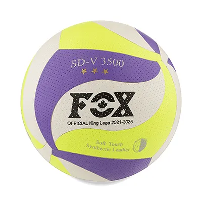 6542f7fe-a30a-4b11-b820-8282acb0817b توپ والیبال طرح فاکس FOX SD-V3500 | بنفش/فسفری - Image 1