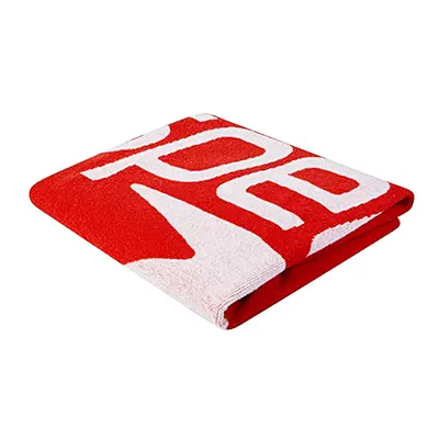 6d8d2126-d853-489e-b6a7-32830a6b89bc حوله شنا استخری 75*148 اسپیدو LOGO TOWEL | قرمز/سفید - Image 1