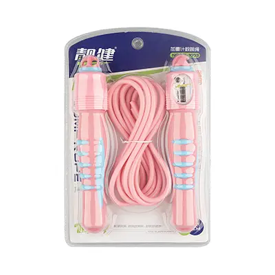 757bcba9-b192-446b-b97d-ba1da92fc367 طناب ورزشی بدنسازی شماره انداز JAMP ROPE -LG-1003 | صورتی/آبی - Image 1