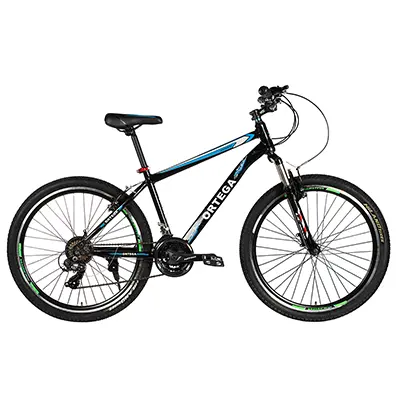 78745f1b-26d6-4650-8840-d0fca663467a دوچرخه مردانه ORTEGA - SHIMANO لقمه ای سایز 26 | مشکی/آبی - Image 1