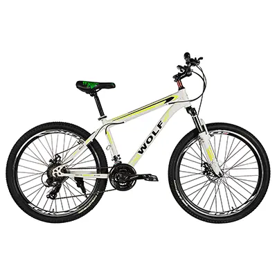 8ba9dfd2-b0ab-4706-b413-89a90fbd2604 دوچرخه مردانه WOLF - SHIMANO دیسکی سایز 26 | سفید/فسفری - Image 1
