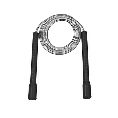 8da5f473-c202-43d9-a059-83e078bfd9d1 طناب ورزشی بدنسازی تن زیب سیمی روکشدار6 میل | مشکی - Image 1