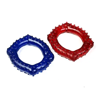 9213811d-61c1-4e26-a344-983c3a33a390 حلقه تقویت کننده مچ دست بدنسازی تن زیب جفتی | قرمز/آبی - Image 1