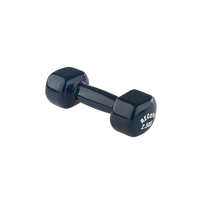 93a06e4d-58e3-4ac5-a7c0-8daa9161afee دمبل بدنسازی ایروبیک بانوان روکش دار تکی 2.5 کیلویی نیورکورد RCD | سرمه ای - Image 1