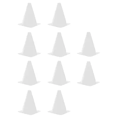 99f88fb2-391e-481b-aee4-f4066c379337 مانع تمرین فوتبال مخروطی 17 سانتیمتری ژله ای بسته 10عددی | سفید - Image 1