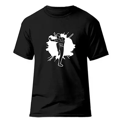 ce0c09a3-f2fd-478e-b3eb-b4fc5c91129a تیشرت کونگ فو فشن لاین Kung Fu 7 | مشکی/سفید - Image 1