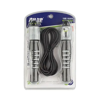 d41befad-4bfa-4537-992b-dd537eab2af1 طناب ورزشی بدنسازی شماره انداز JAMP ROPE -LG-1003 | مشکی/طوسی - Image 1