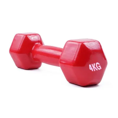 43ac1e2f1fc04bbbb685bc8b157e75d5-mmedium دمبل بدنسازی ایروبیک بانوان روکش دار تکی 4 کیلویی رکورد | قرمز - Image 1