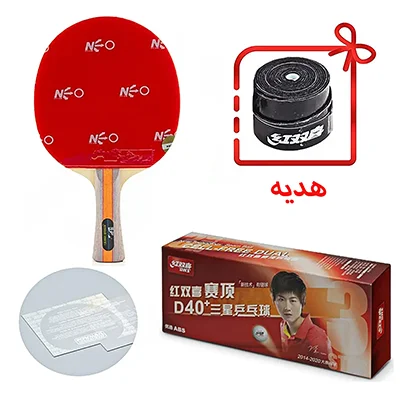 5b7de412-f503-4546-b047-9edc8ccfa7d3 ست پیشنهادی پینگ پنگ نیمه حرفه ای | قرمز - Image 1