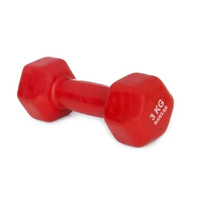 74b6a6af07054809ad70dbabda8c6075-mmedium-2 دمبل بدنسازی ایروبیک بانوان روکش دار تکی3 کیلویی برتر | قرمز - Image 1