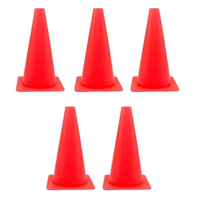 8c80ccfa675a489e8aa1905531f70f22-mmedium مانع تمرین فوتبال مخروطی 30 سانتیمتری ژله ای بسته 5 عددی | گلبهی - Image 1