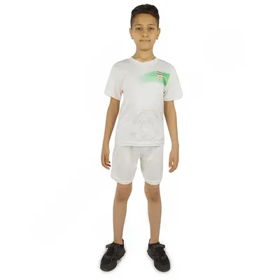 a70946f3-7f05-4273-a2c8-ca4244699271-mmedium ست پیراهن شورت فوتبال بچه گانه تیم ملی ایران | سفید - Image 1