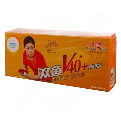 a71c492645774877b93d50d8b35e1178-mmedium-1 توپ پینگ پنگ دبل فیش 1 ستاره +V40 بسته 10 عددی | سفید - Image 1