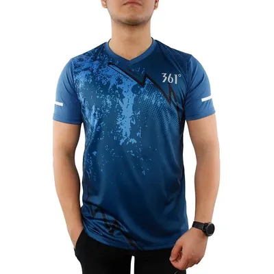 aaad32133fb844b29bbec6de62c7a99b-mmedium تیشرت ورزشی مردانه طرح 361 درجه 2120 | سرمه ای/آبی - Image 1