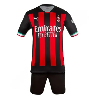 b6725c116c89465392954ff56099be74-mmedium-2 ست پیراهن شورت اول فوتبال آث میلان پوما | مشکی/قرمز - Image 1