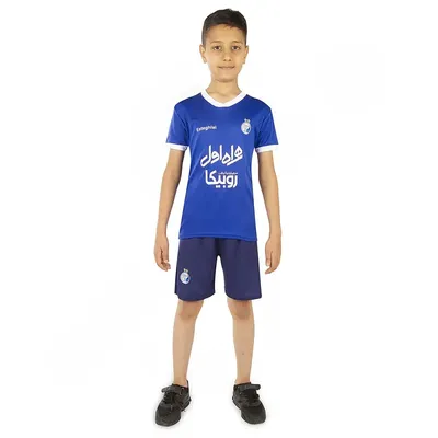 bc7d5348-a37f-49d2-9dc6-49f61930aaf1-mmedium ست پیراهن شورت فوتبال بچه گانه استقلال ITK هواداری | آبی - Image 1
