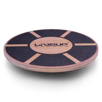 c93b241f6f2a4134837c30138e87b592-mmedium تخته تعادل چوبی بدنسازی یوگا لایوآپ LS3150 | مشکی - Image 1
