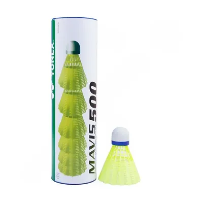 ccf768c8b3bc4c9e9a2621645ade9f4c-mmedium توپ بدمینتون طرح یونکس پلاستیکی Mavis 500 بسته 6 عددی | زرد - Image 1