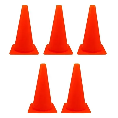 f99c60de4bba4979b5fb5a86a100f286-mmedium مانع تمرین فوتبال مخروطی 30 سانتیمتری ژله ای بسته 5 عددی | نارنجی - Image 1