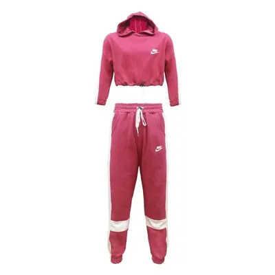 fa0ed309ef6740d6bc6aa7ebf84c7ae8-mmedium ست نیم تنه شلوار زنانه طرح نایک هودی | صورتی - Image 1