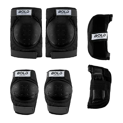 1d0c2586-8b77-47fc-b2bb-9ebe009d032b ست لوازم ایمنی اسکیت BOLD PRO | مشکی - Image 1