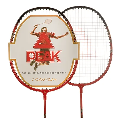 3d94b99a-014a-49b6-9aa4-a2aa6a9adce2 راکت بدمینتون جفتی PEAK مدلYL 1810 | قرمز/مشکی - Image 1
