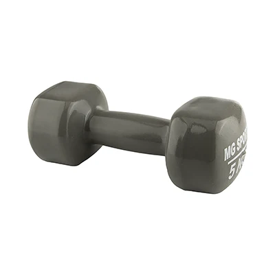 c25eeccd-98ae-49a4-b066-76410fe0ccae دمبل بدنسازی ایروبیک بانوان روکش دار تکی 5 کیلویی MG SPORT | طوسی - Image 1