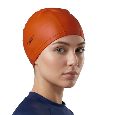 2ff884d9-f754-42fe-8b06-a5d9f10118fe کلاه شنا PU طرح اسپیدو 01 | نارنجی - Image 1