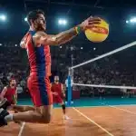 توپ والیبال لاستیکی بتا V5 | زرد/قرمز - تصویر 6