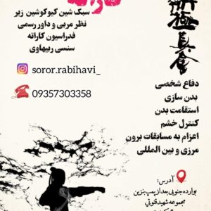 سرور ربیهاوی مربی کاراته و دفاع شخصی بزرگسالان در آبادان