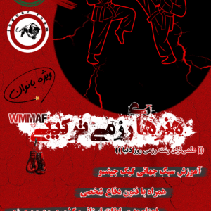 کلاس آموزش رشته‌ی رزمی MMA و کیک جیتسو در باشگاه شهدای فرهنگی شرق تهران
